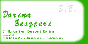 dorina beszteri business card